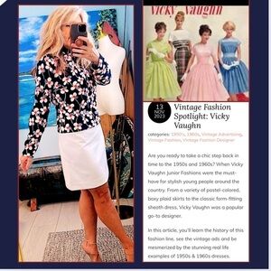 VTG Vicky Vaughn,True 1960’s Americana Fashion, Excellent Condition, Size M